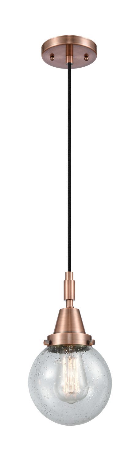 One Light Mini Pendant by Innovations - Caden Collection, Antique Copper Finish - 447-1P-AC-G204-6