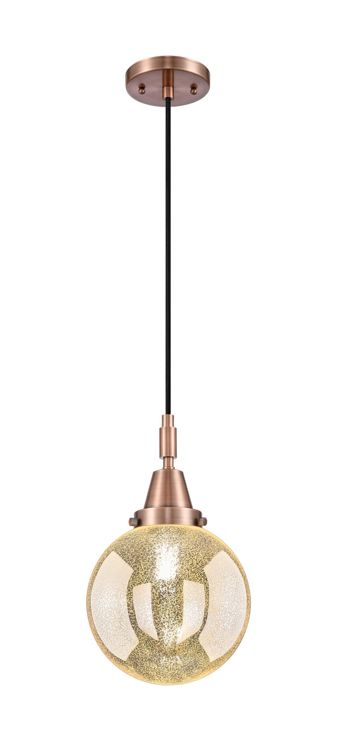 One Light Mini Pendant by Innovations - Caden Collection, Antique Copper Finish - 447-1P-AC-G208-8