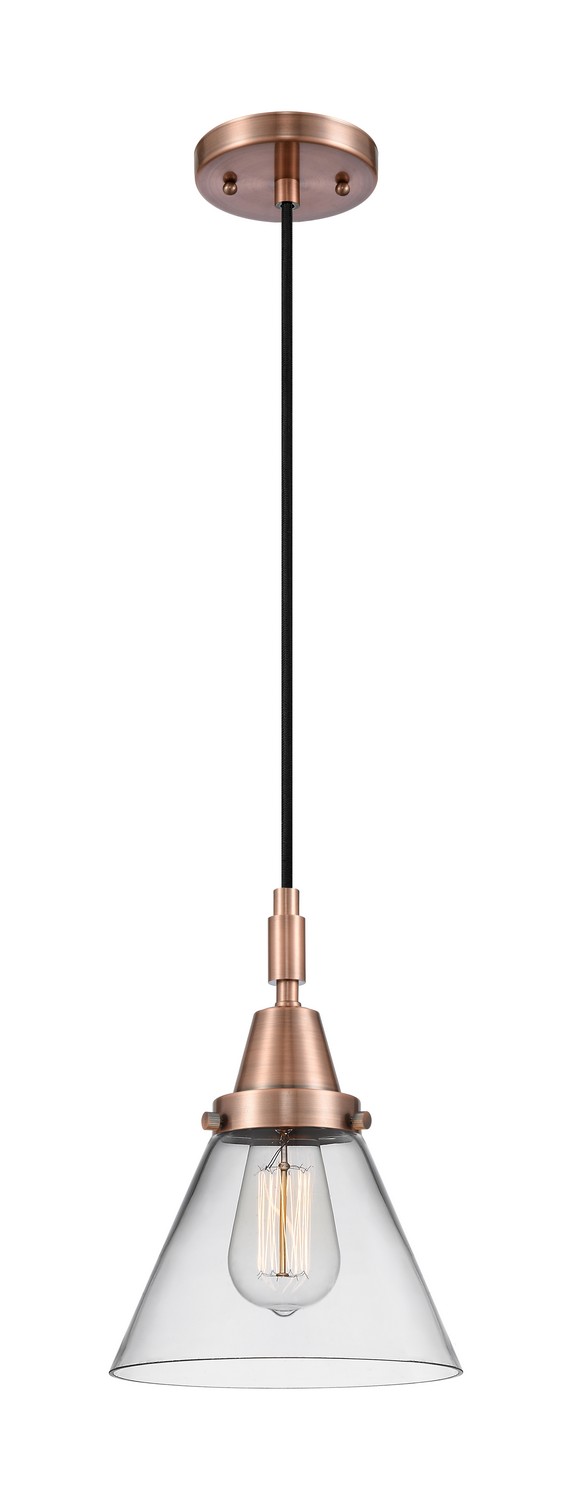 One Light Mini Pendant by Innovations - Caden Collection, Antique Copper Finish - 447-1P-AC-G42