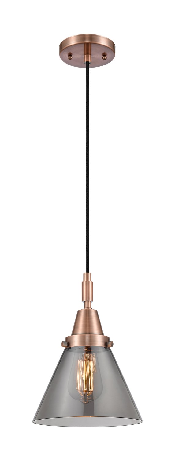 One Light Mini Pendant by Innovations - Caden Collection, Antique Copper Finish - 447-1P-AC-G43