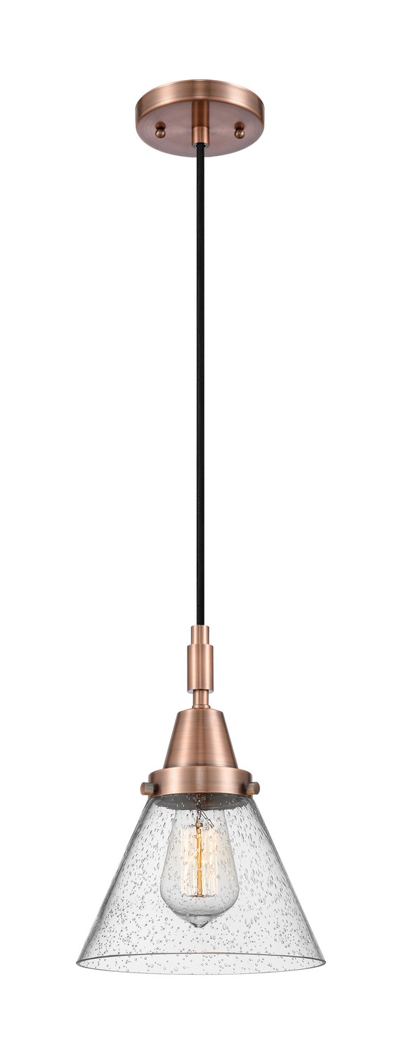 One Light Mini Pendant by Innovations - Caden Collection, Antique Copper Finish - 447-1P-AC-G44