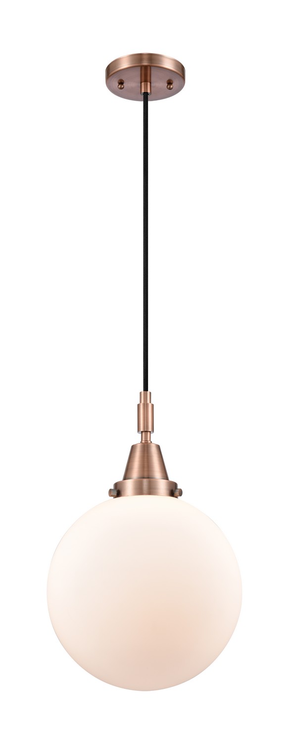 One Light Mini Pendant by Innovations - Caden Collection, Antique Copper Finish - 447-1P-AC-G201-10