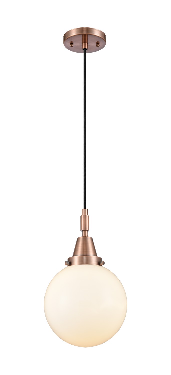 One Light Mini Pendant by Innovations - Caden Collection, Antique Copper Finish - 447-1P-AC-G201-8