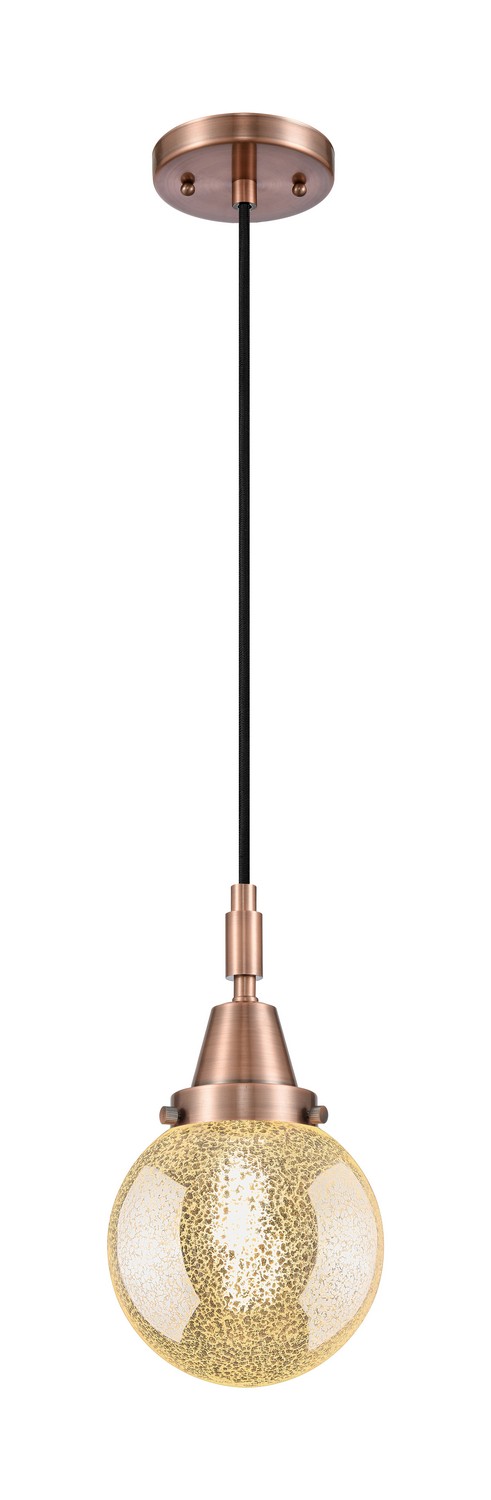 One Light Mini Pendant by Innovations - Caden Collection, Antique Copper Finish - 447-1P-AC-G208-6