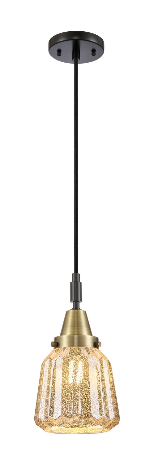 One Light Mini Pendant by Innovations - Caden Collection, Black Antique Brass Finish - 447-1P-BAB-G146