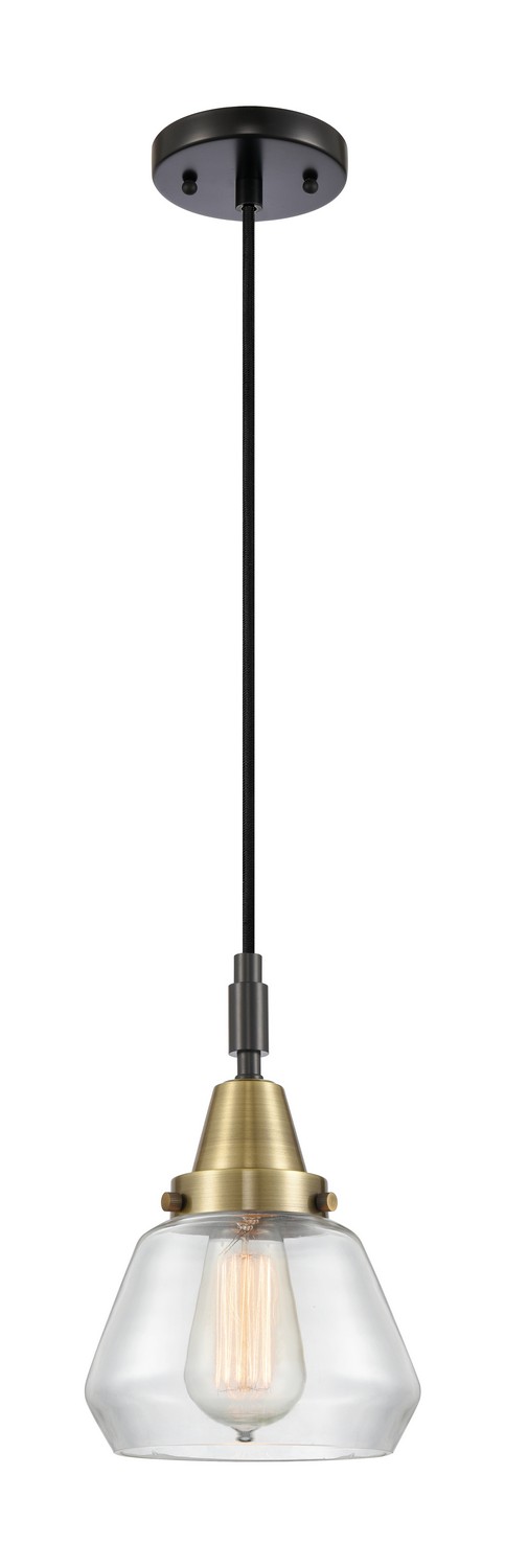 One Light Mini Pendant by Innovations - Caden Collection, Black Antique Brass Finish - 447-1P-BAB-G172