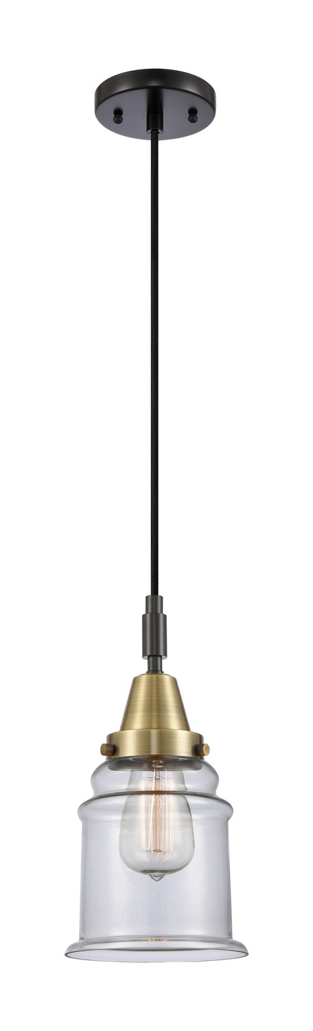 One Light Mini Pendant by Innovations - Caden Collection, Black Antique Brass Finish - 447-1P-BAB-G182
