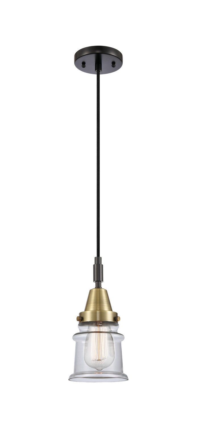 One Light Mini Pendant by Innovations - Caden Collection, Black Antique Brass Finish - 447-1P-BAB-G182S
