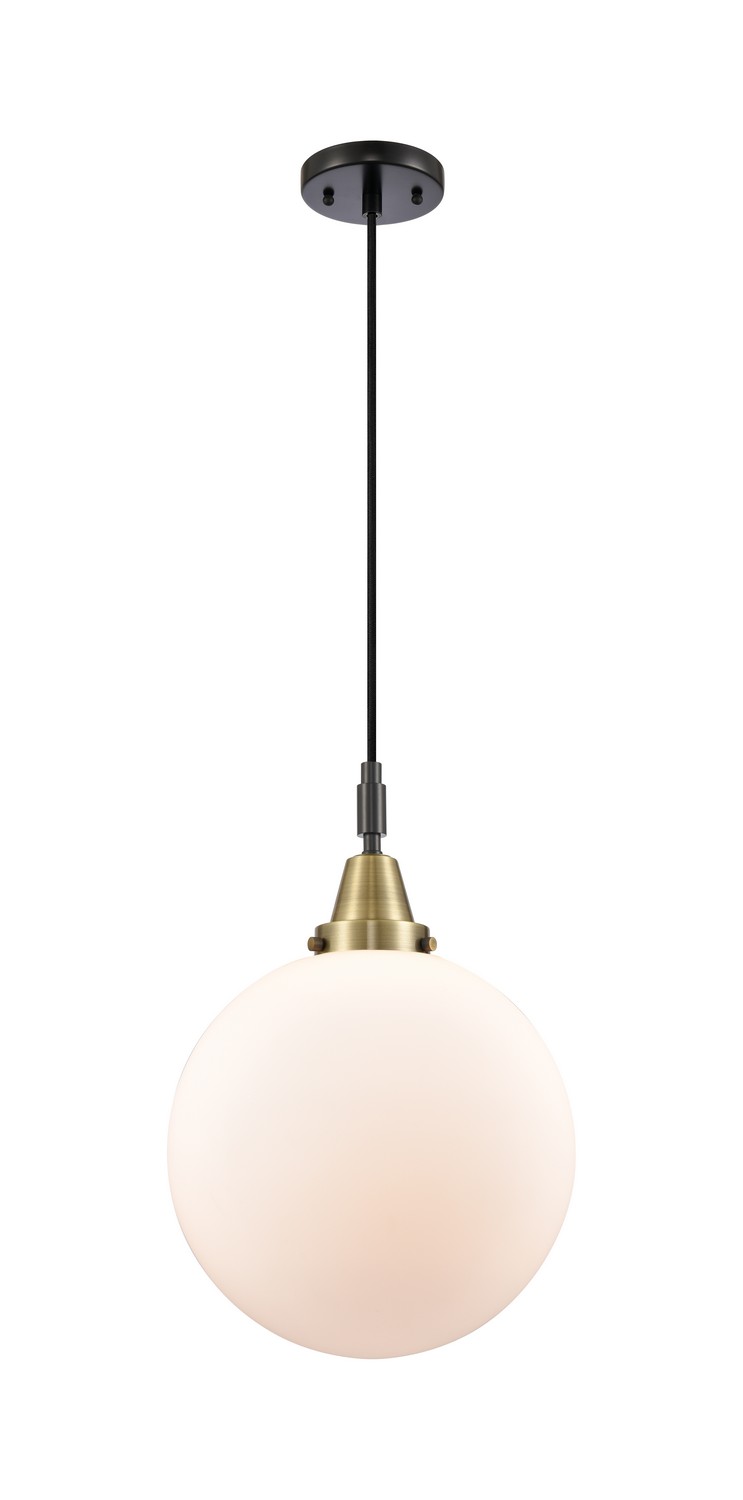 One Light Mini Pendant by Innovations - Caden Collection, Black Antique Brass Finish - 447-1P-BAB-G201-12