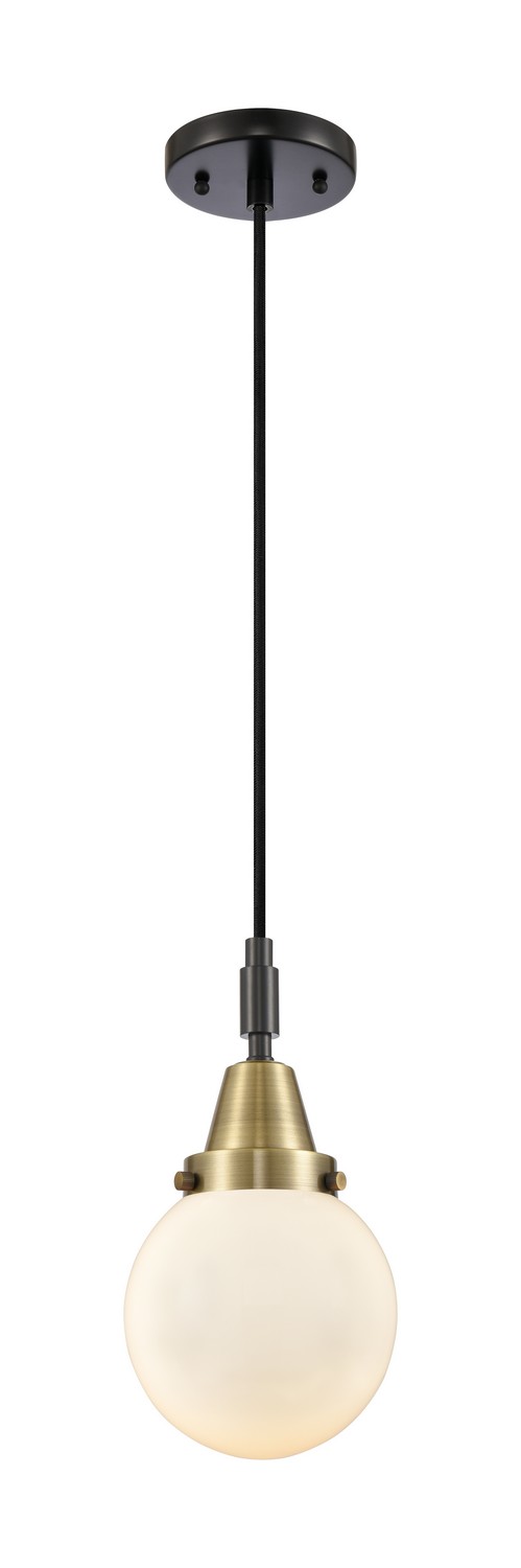 One Light Mini Pendant by Innovations - Caden Collection, Black Antique Brass Finish - 447-1P-BAB-G201-6