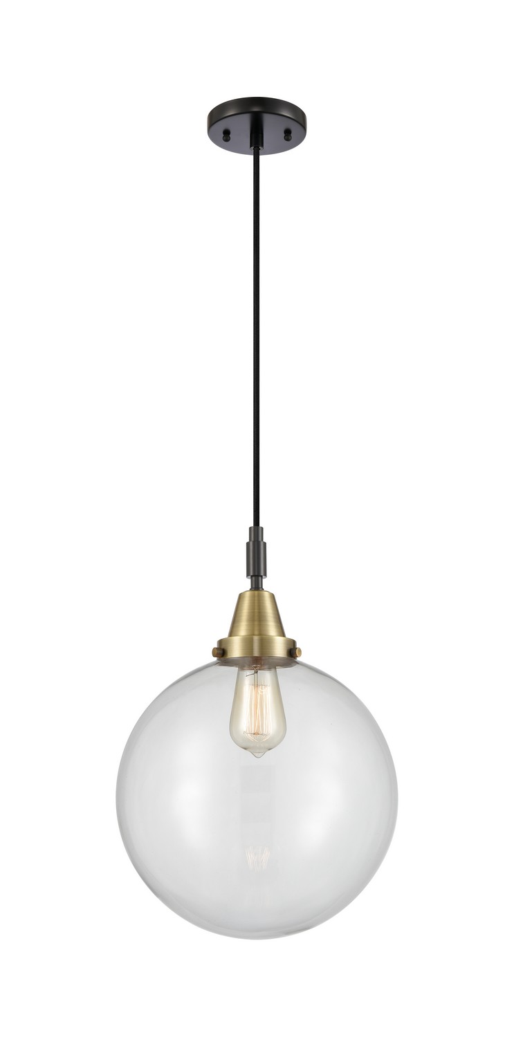 One Light Mini Pendant by Innovations - Caden Collection, Black Antique Brass Finish - 447-1P-BAB-G202-12