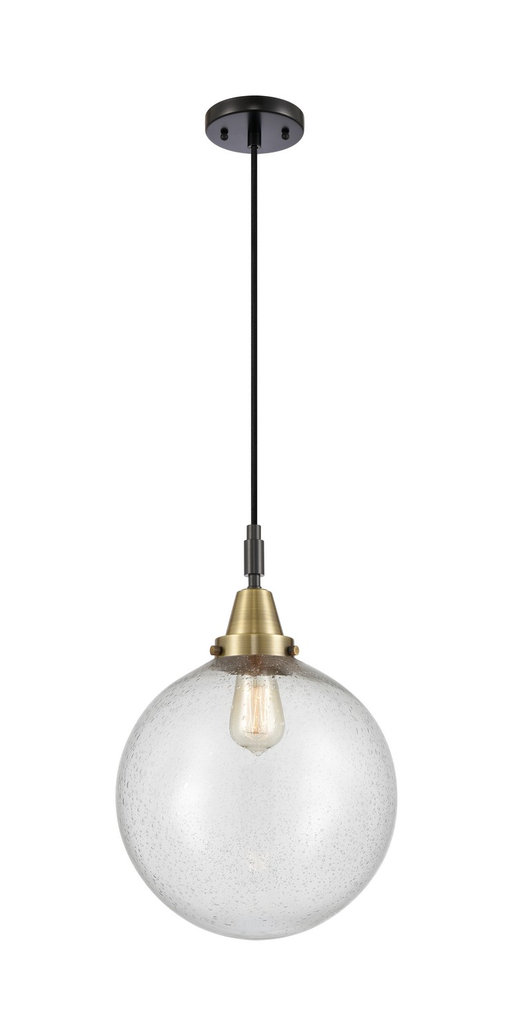 One Light Mini Pendant by Innovations - Caden Collection, Black Antique Brass Finish - 447-1P-BAB-G204-12