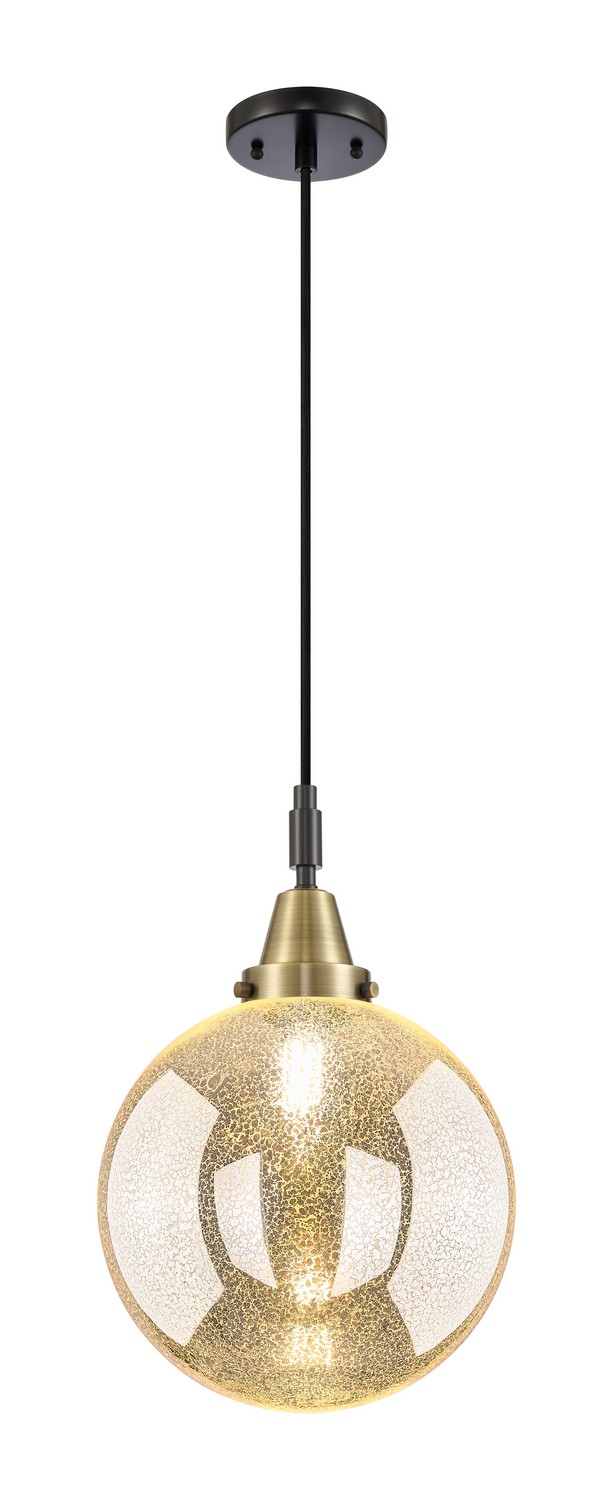 One Light Mini Pendant by Innovations - Caden Collection, Black Antique Brass Finish - 447-1P-BAB-G208-10