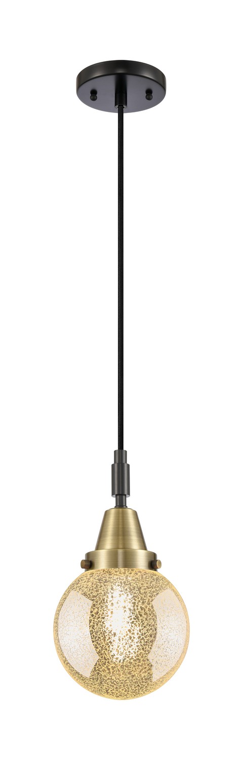 One Light Mini Pendant by Innovations - Caden Collection, Black Antique Brass Finish - 447-1P-BAB-G208-6