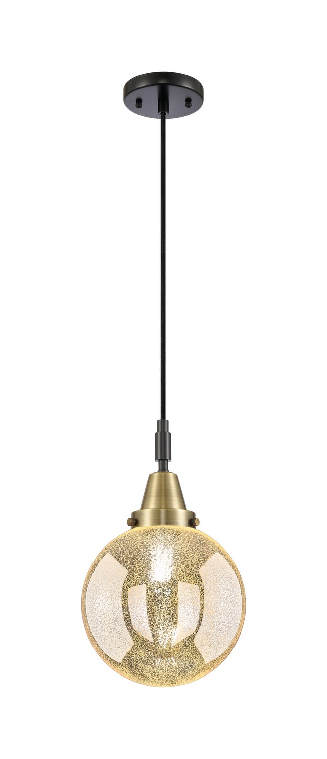 One Light Mini Pendant by Innovations - Caden Collection, Black Antique Brass Finish - 447-1P-BAB-G208-8