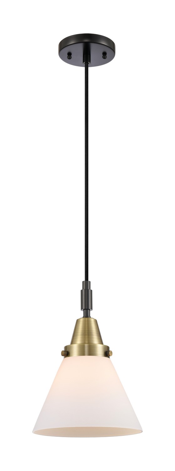 One Light Mini Pendant by Innovations - Caden Collection, Black Antique Brass Finish - 447-1P-BAB-G41