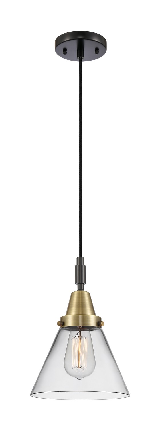 One Light Mini Pendant by Innovations - Caden Collection, Black Antique Brass Finish - 447-1P-BAB-G42