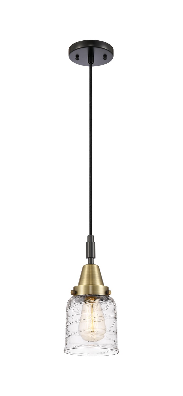 One Light Mini Pendant by Innovations - Caden Collection, Black Antique Brass Finish - 447-1P-BAB-G513