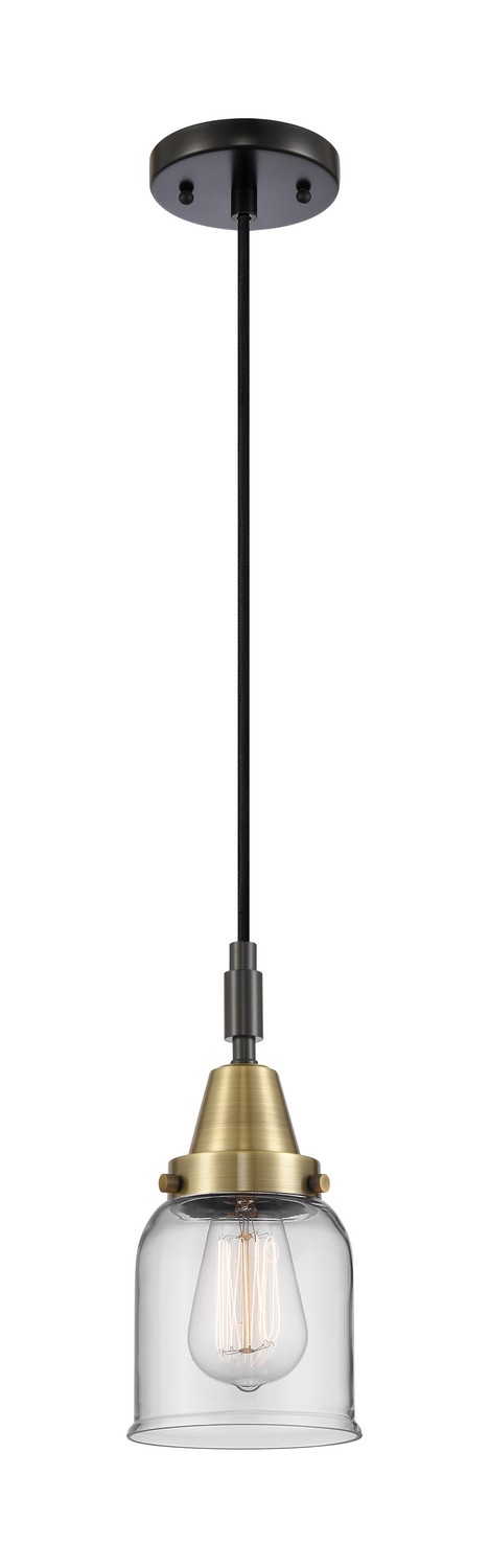 One Light Mini Pendant by Innovations - Caden Collection, Black Antique Brass Finish - 447-1P-BAB-G52