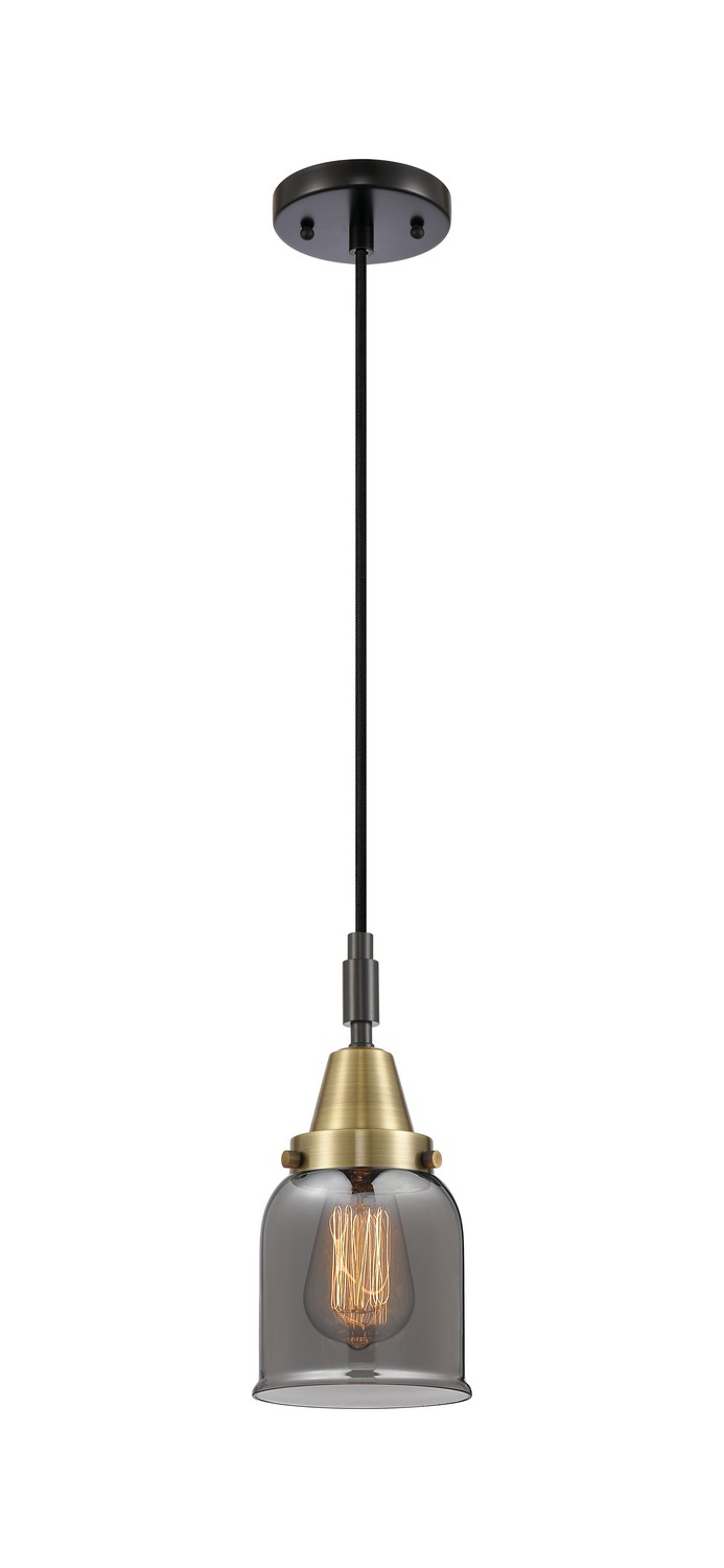 One Light Mini Pendant by Innovations - Caden Collection, Black Antique Brass Finish - 447-1P-BAB-G53