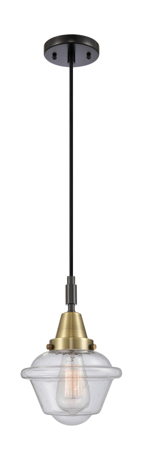 One Light Mini Pendant by Innovations - Caden Collection, Black Antique Brass Finish - 447-1P-BAB-G534
