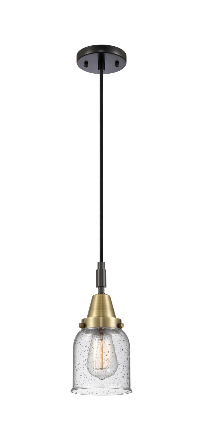 One Light Mini Pendant by Innovations - Caden Collection, Black Antique Brass Finish - 447-1P-BAB-G54