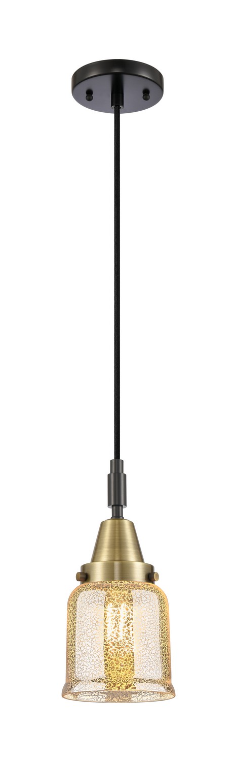 One Light Mini Pendant by Innovations - Caden Collection, Black Antique Brass Finish - 447-1P-BAB-G58