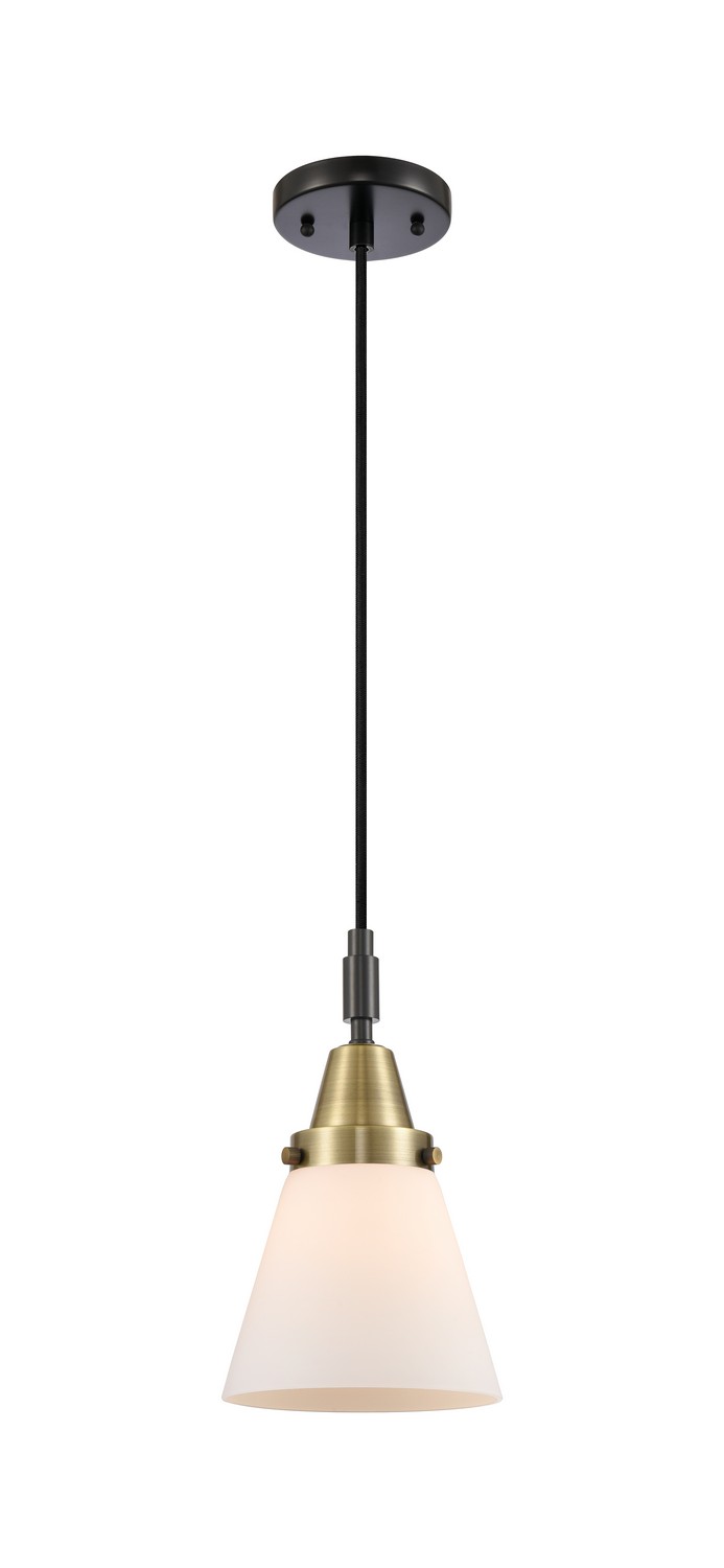 One Light Mini Pendant by Innovations - Caden Collection, Black Antique Brass Finish - 447-1P-BAB-G61