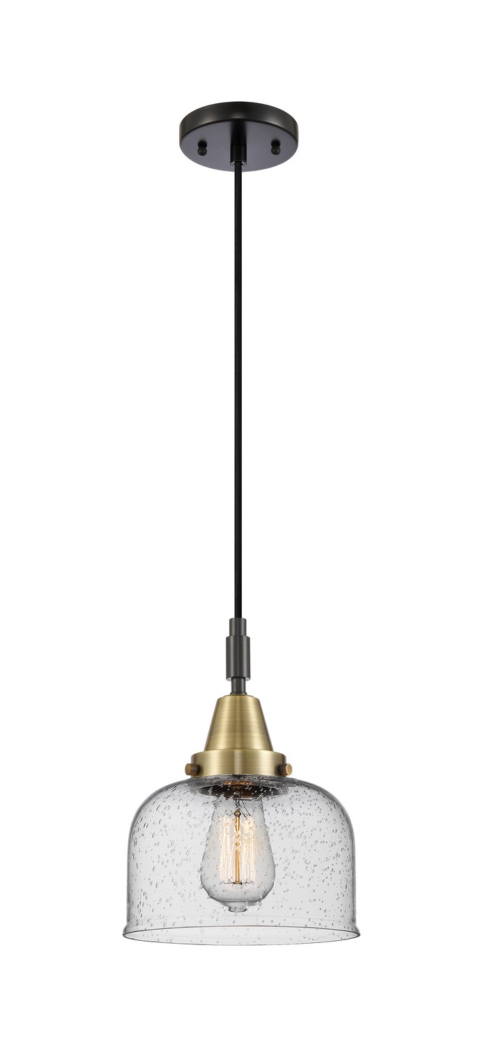 One Light Mini Pendant by Innovations - Caden Collection, Black Antique Brass Finish - 447-1P-BAB-G74