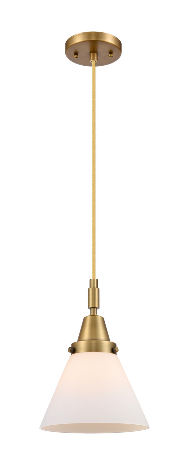 One Light Mini Pendant by Innovations - Caden Collection, Brushed Brass Finish - 447-1P-BB-G41