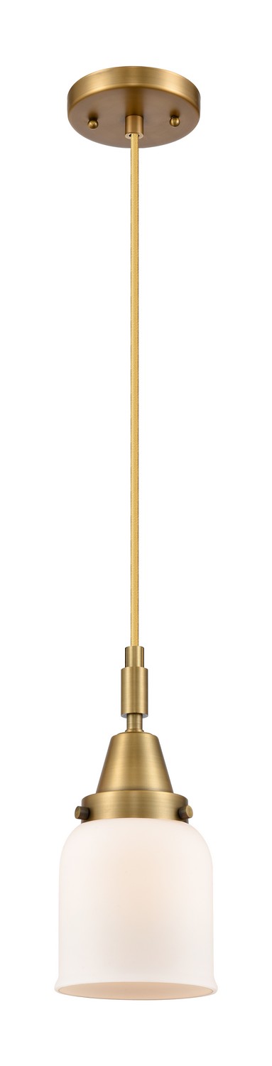 One Light Mini Pendant by Innovations - Caden Collection, Brushed Brass Finish - 447-1P-BB-G51