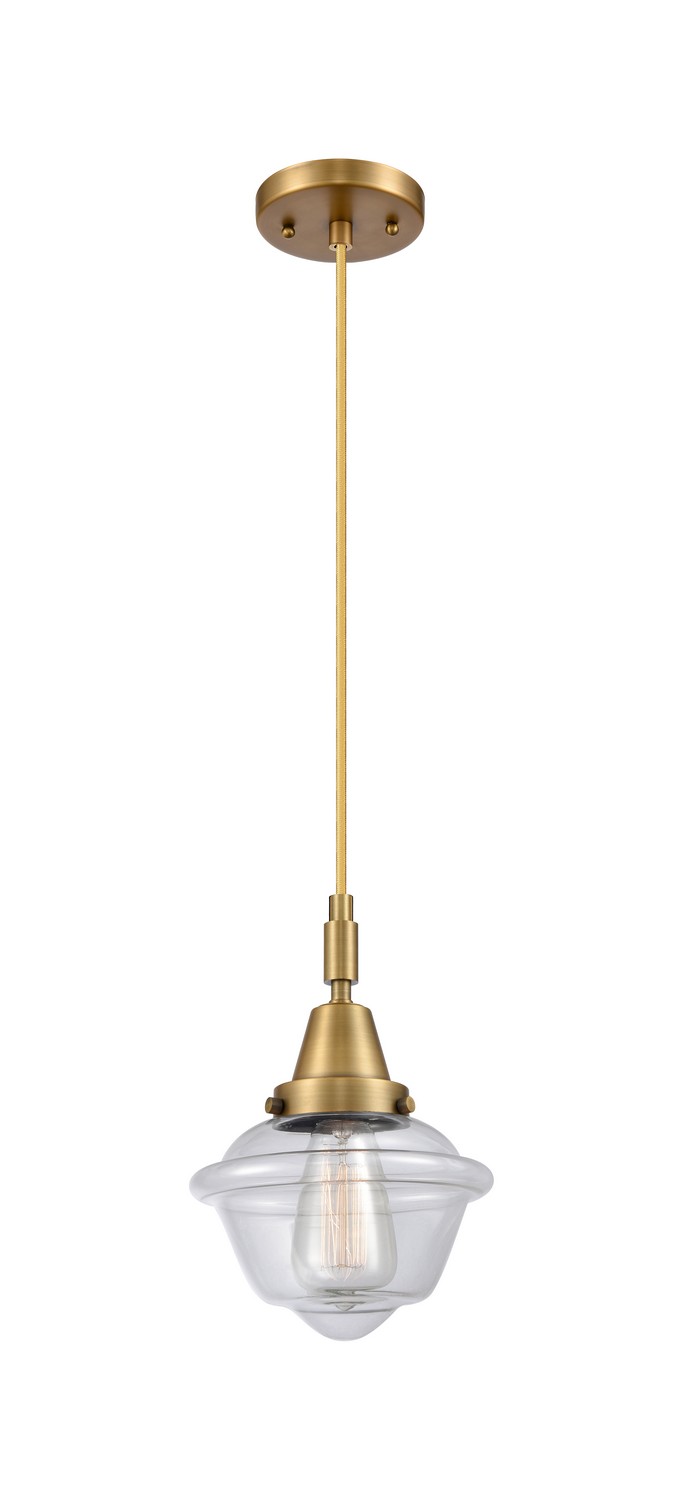 One Light Mini Pendant by Innovations - Caden Collection, Brushed Brass Finish - 447-1P-BB-G532