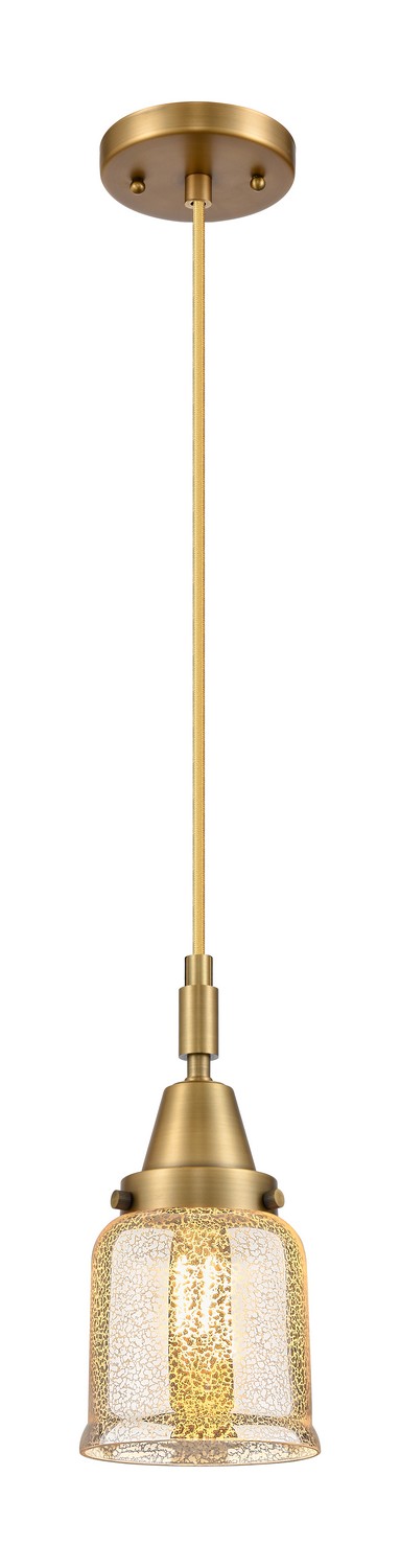 One Light Mini Pendant by Innovations - Caden Collection, Brushed Brass Finish - 447-1P-BB-G58
