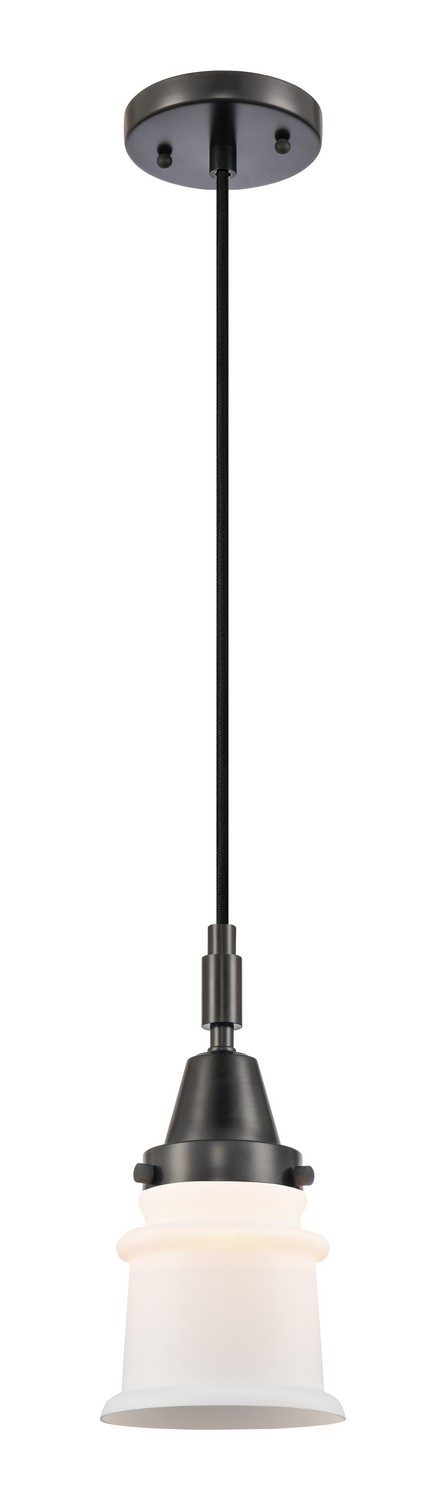 One Light Mini Pendant by Innovations - Caden Collection, Matte Black Finish - 447-1P-BK-G181S