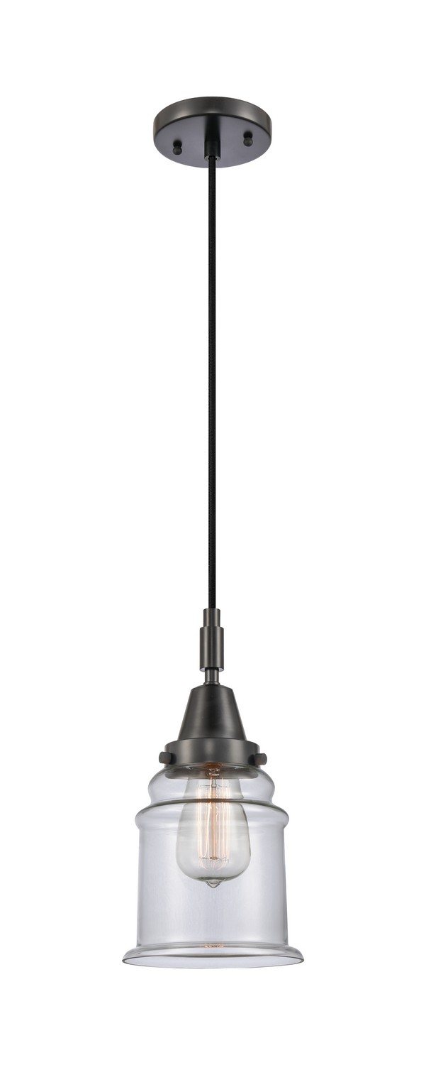 One Light Mini Pendant by Innovations - Caden Collection, Matte Black Finish - 447-1P-BK-G182
