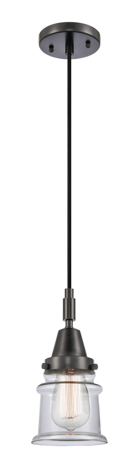 One Light Mini Pendant by Innovations - Caden Collection, Matte Black Finish - 447-1P-BK-G182S