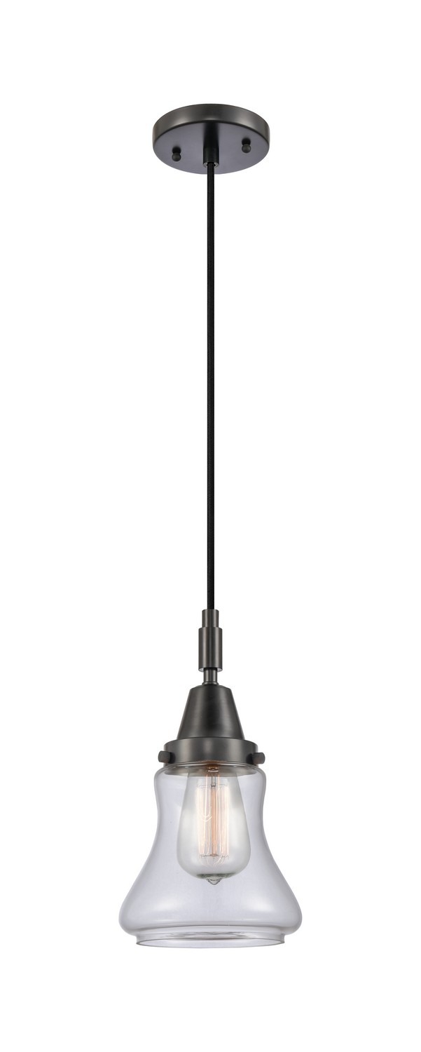 One Light Mini Pendant by Innovations - Caden Collection, Matte Black Finish - 447-1P-BK-G192
