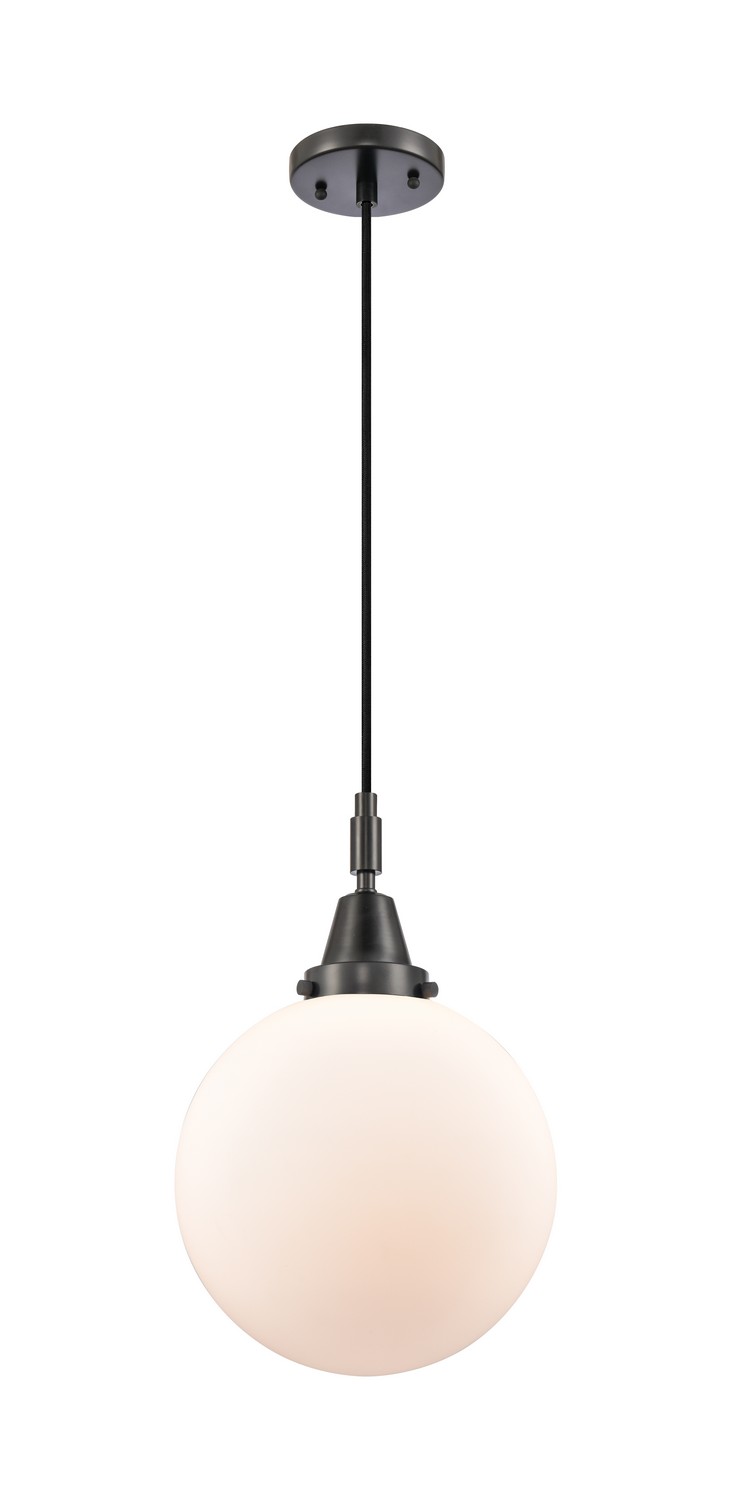 One Light Mini Pendant by Innovations - Caden Collection, Matte Black Finish - 447-1P-BK-G201-10