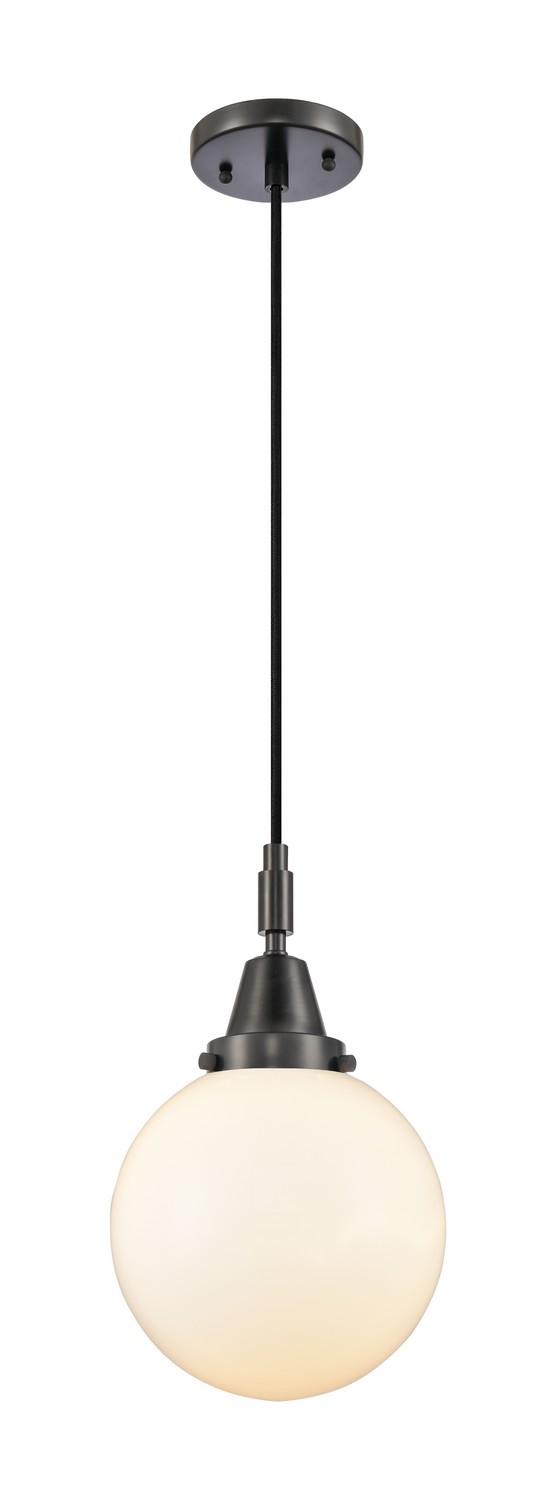One Light Mini Pendant by Innovations - Caden Collection, Matte Black Finish - 447-1P-BK-G201-8