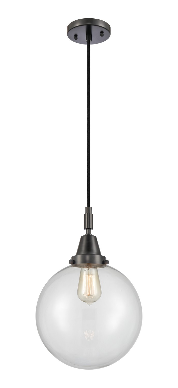 One Light Mini Pendant by Innovations - Caden Collection, Matte Black Finish - 447-1P-BK-G202-10