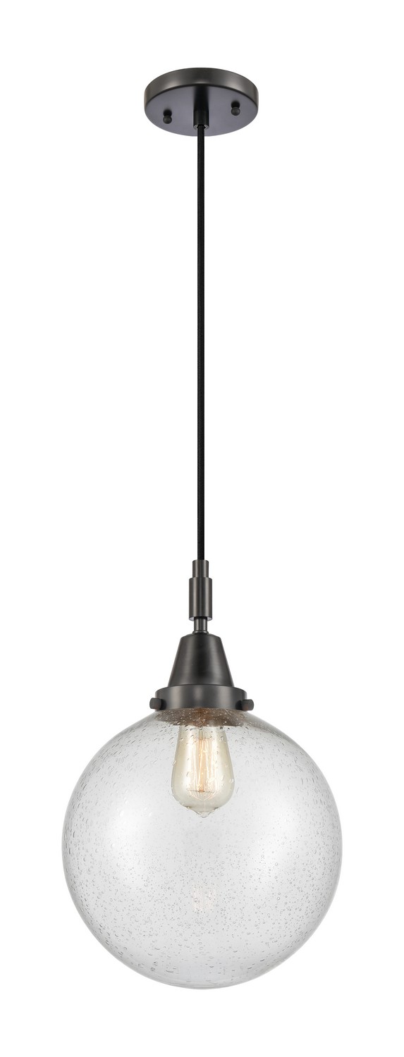 One Light Mini Pendant by Innovations - Caden Collection, Matte Black Finish - 447-1P-BK-G204-10