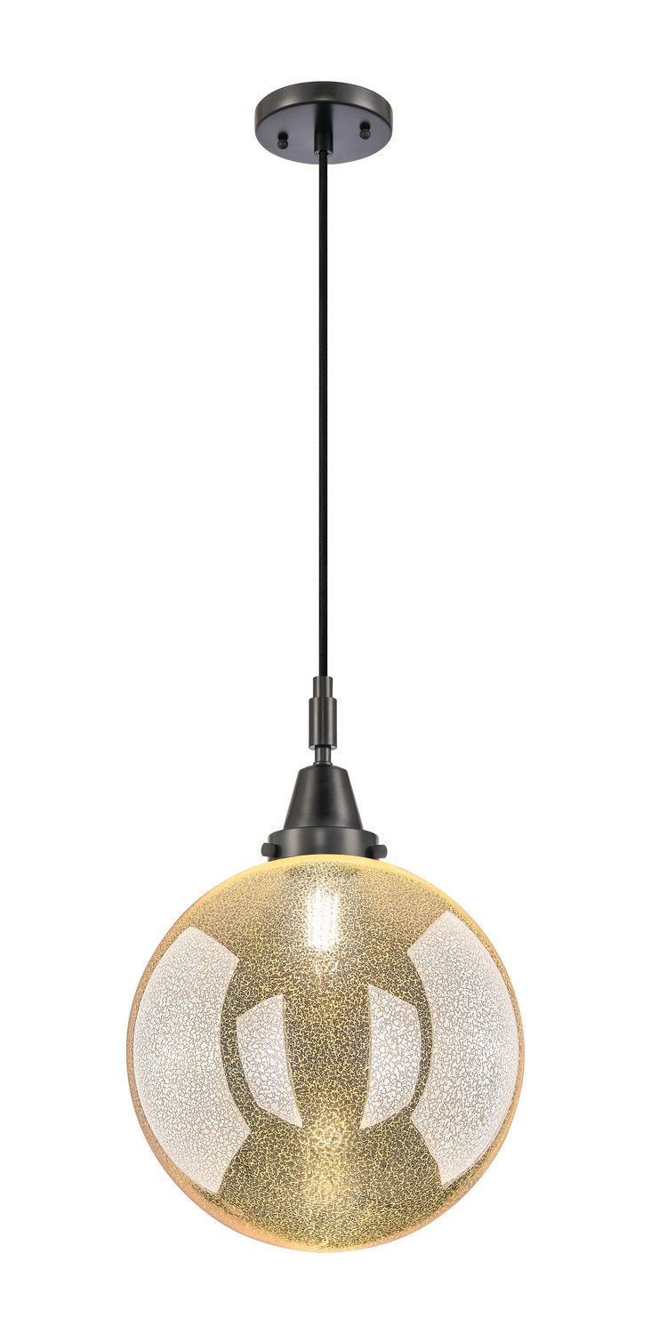 One Light Mini Pendant by Innovations - Caden Collection, Matte Black Finish - 447-1P-BK-G208-12