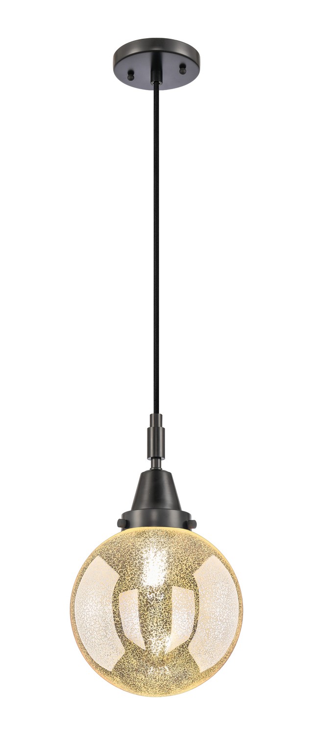 One Light Mini Pendant by Innovations - Caden Collection, Matte Black Finish - 447-1P-BK-G208-8