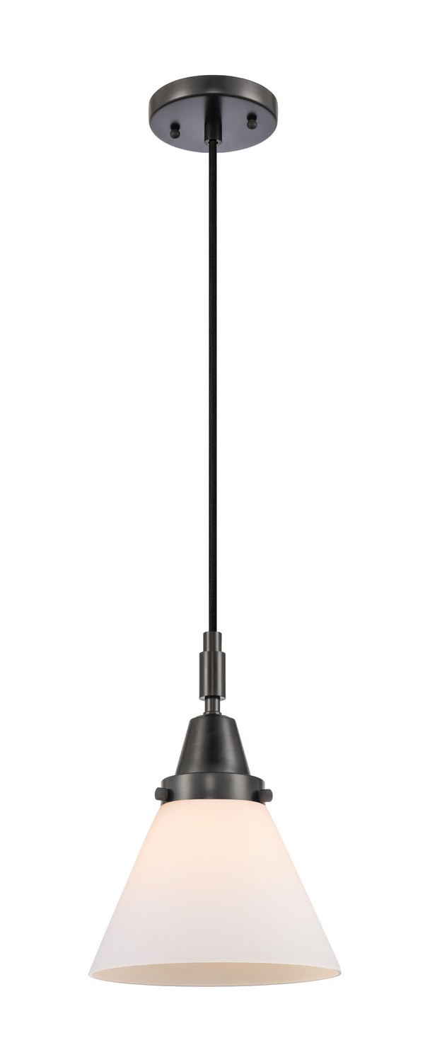 One Light Mini Pendant by Innovations - Caden Collection, Matte Black Finish - 447-1P-BK-G41