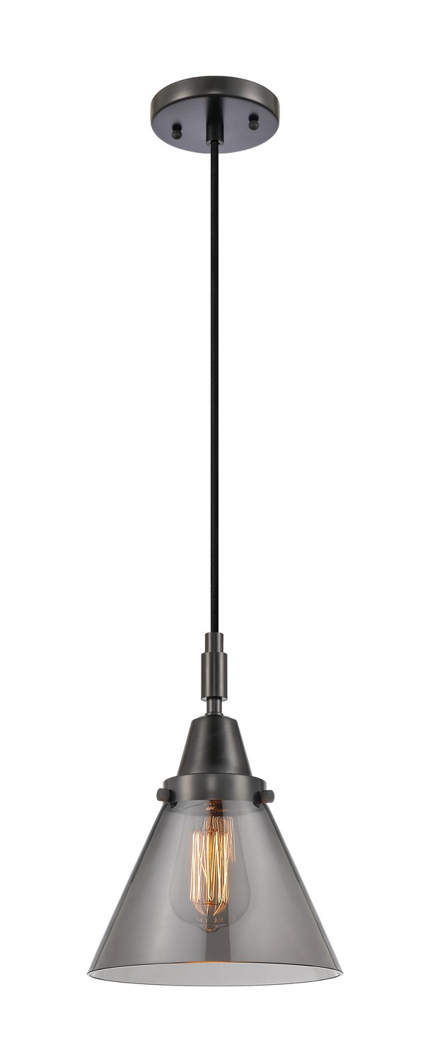 One Light Mini Pendant by Innovations - Caden Collection, Matte Black Finish - 447-1P-BK-G43