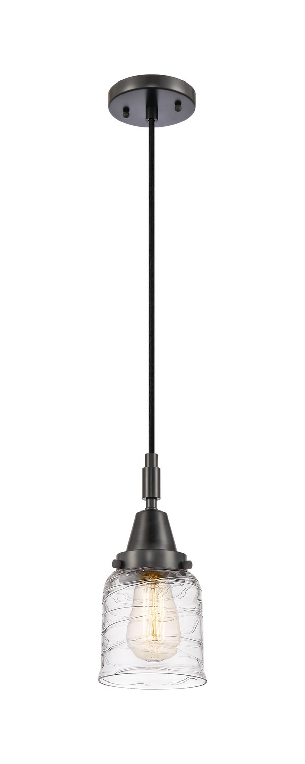 One Light Mini Pendant by Innovations - Caden Collection, Matte Black Finish - 447-1P-BK-G513