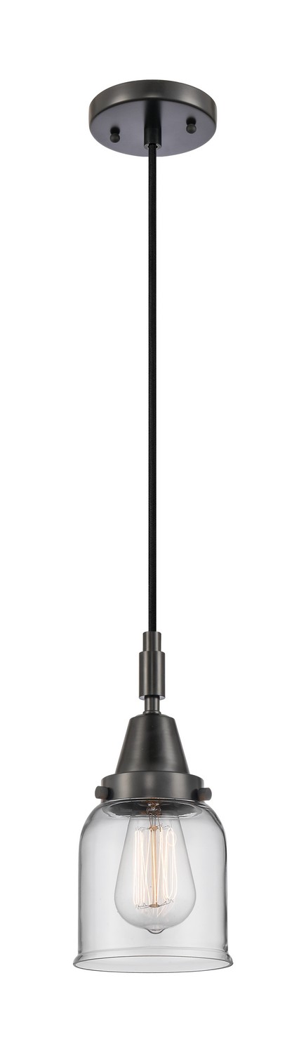 One Light Mini Pendant by Innovations - Caden Collection, Matte Black Finish - 447-1P-BK-G52