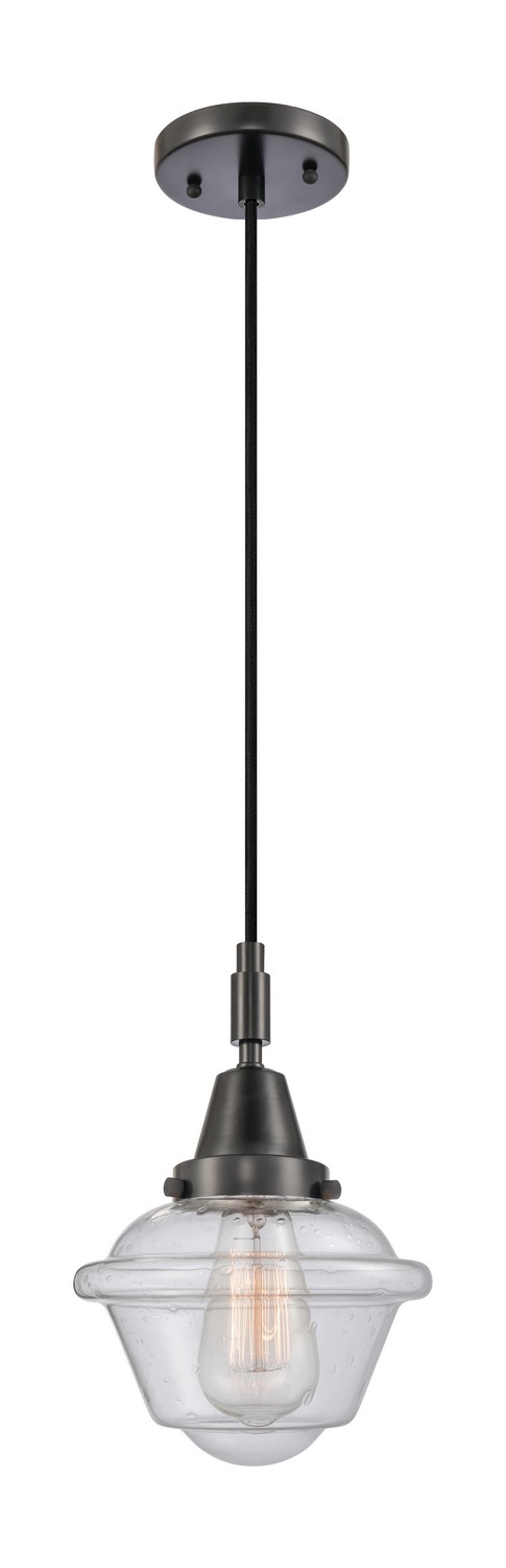 One Light Mini Pendant by Innovations - Caden Collection, Matte Black Finish - 447-1P-BK-G534