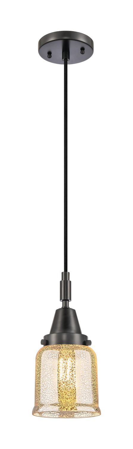 One Light Mini Pendant by Innovations - Caden Collection, Matte Black Finish - 447-1P-BK-G58