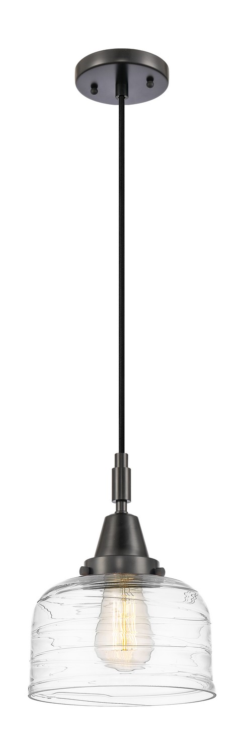 One Light Mini Pendant by Innovations - Caden Collection, Matte Black Finish - 447-1P-BK-G713